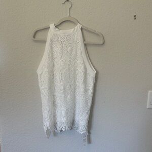 Cupshe White Lace Halter Blouse